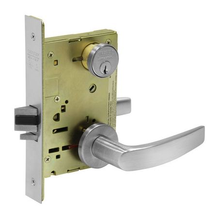 SARGENT TR8205LNB26D Office Mortise Trim Only with B Lever and LN Rose Satin Chrome TR8205LNB26D
